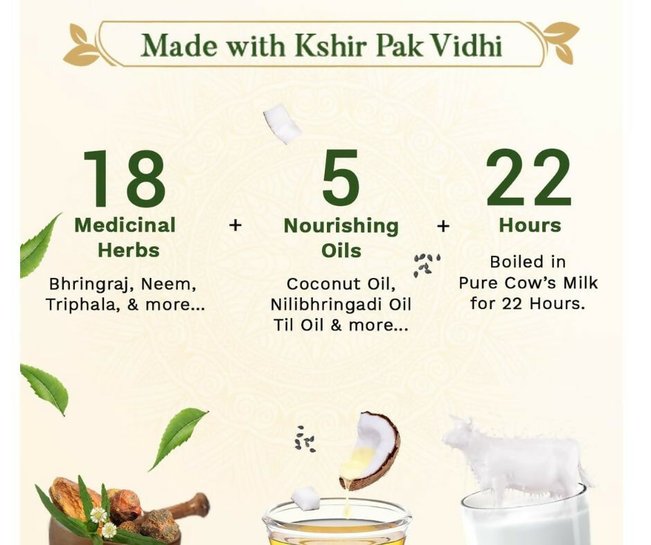 Sesa Ayurvedic Hair Oil bottle with dropper and herbal ingredients, promoting healthy hair and scalp care.
