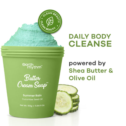 Earth Rhythm Butter Cream Shower Mousse Soap - Summer Rain