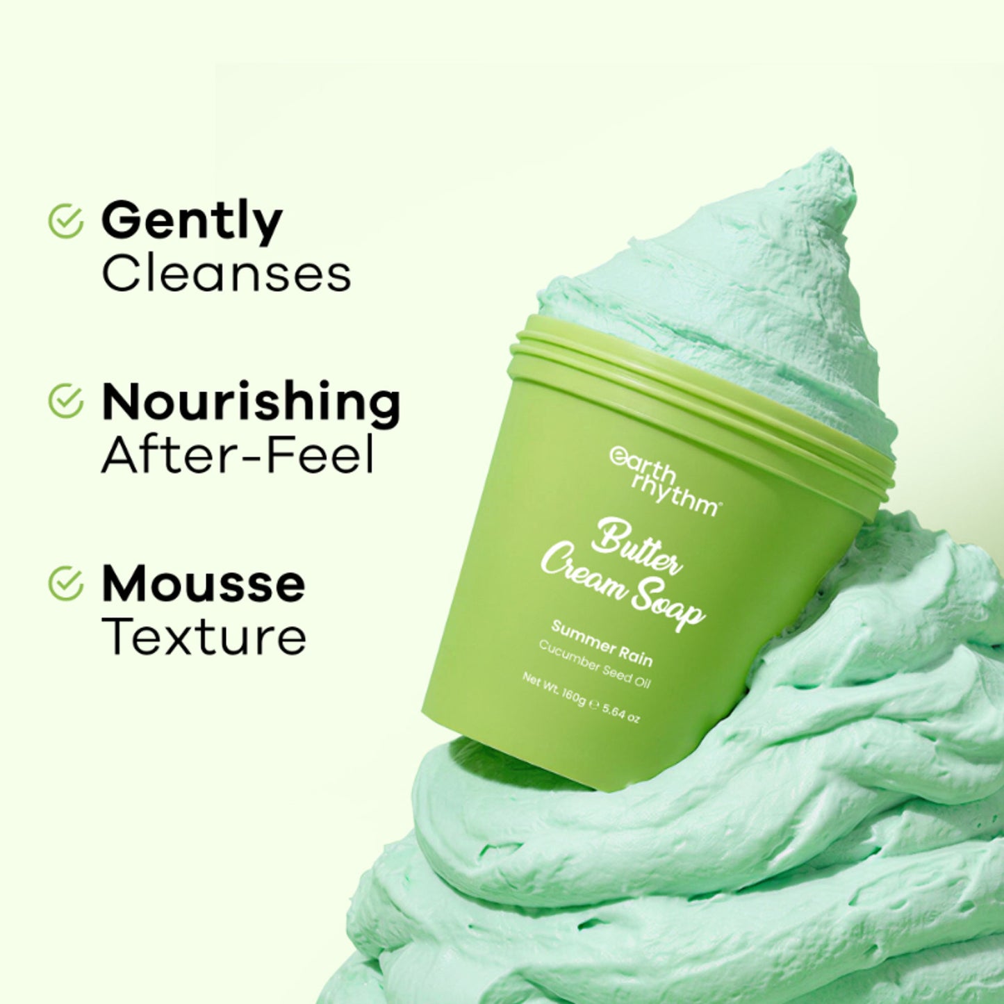Earth Rhythm Butter Cream Shower Mousse Soap - Summer Rain
