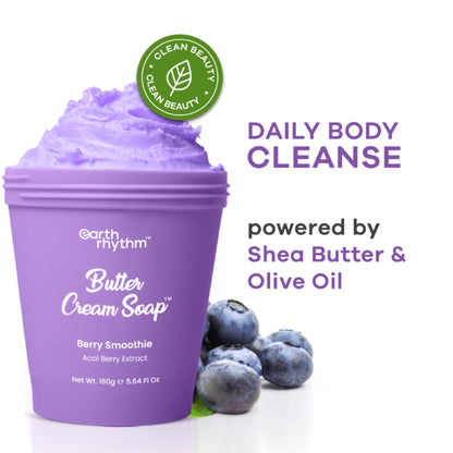 Earth Rhythm Butter Cream Shower Mousse Soap - Berry Smoothie