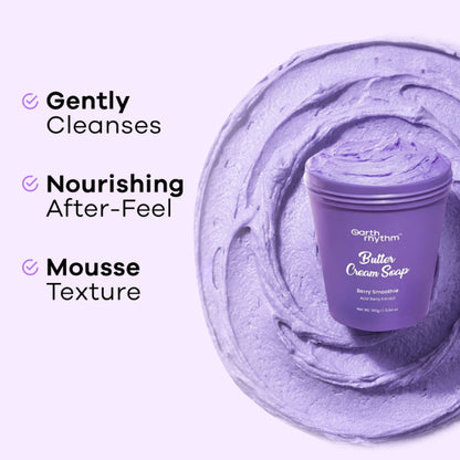 Earth Rhythm Butter Cream Shower Mousse Soap - Berry Smoothie