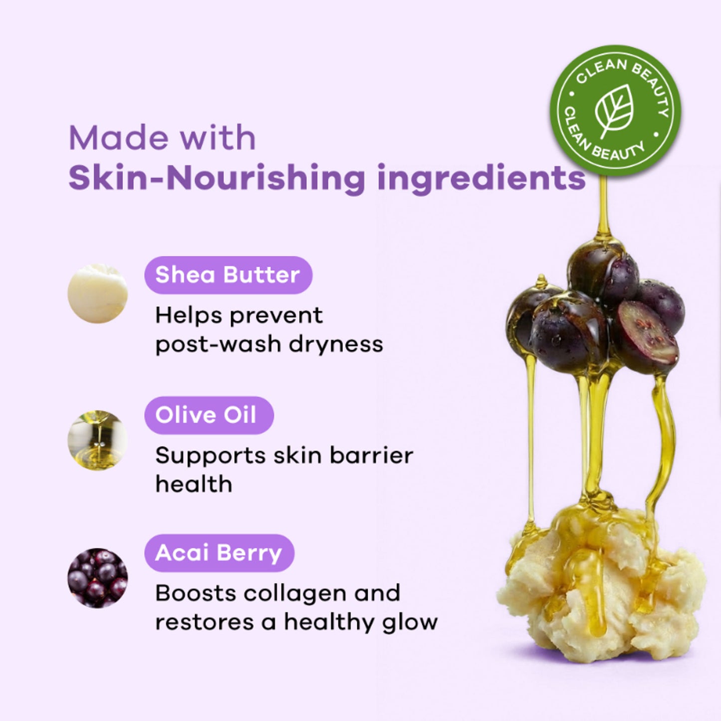Earth Rhythm Butter Cream Shower Mousse Soap - Berry Smoothie