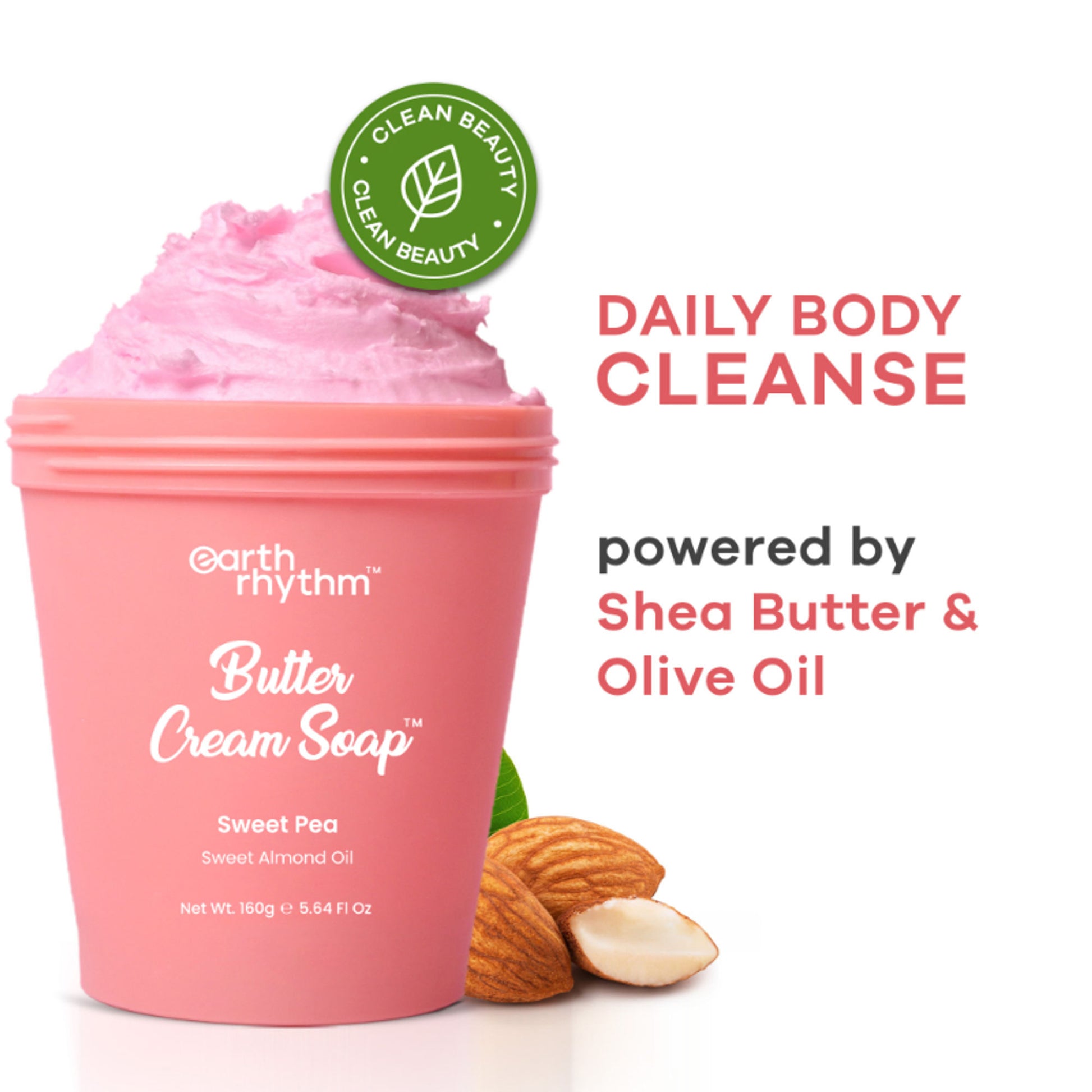 Earth Rhythm Butter Cream Shower Mousse Soap - Sweet Pea