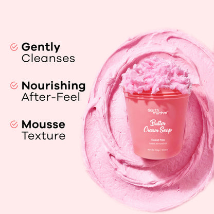 Earth Rhythm Butter Cream Shower Mousse Soap - Sweet Pea