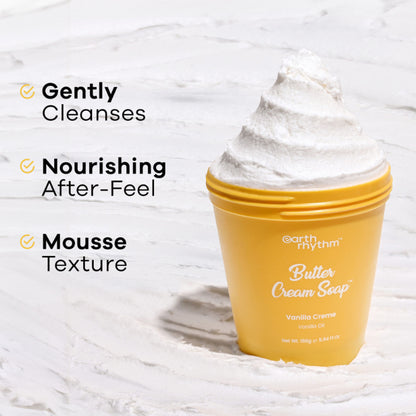 Earth Rhythm Butter Cream Shower Mousse Soap - Vanilla Cream