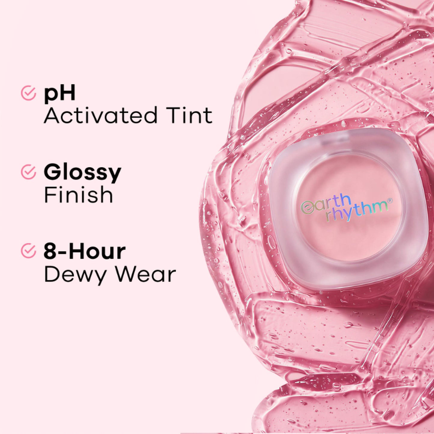 Earth Rhythm Glass Tint pH Activated Lip & Cheek Tint, Blendable, Moisturising and Non-greasy