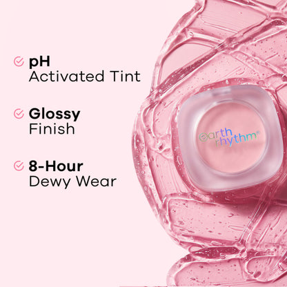 Earth Rhythm Glass Tint pH Activated Lip & Cheek Tint, Blendable, Moisturising and Non-greasy