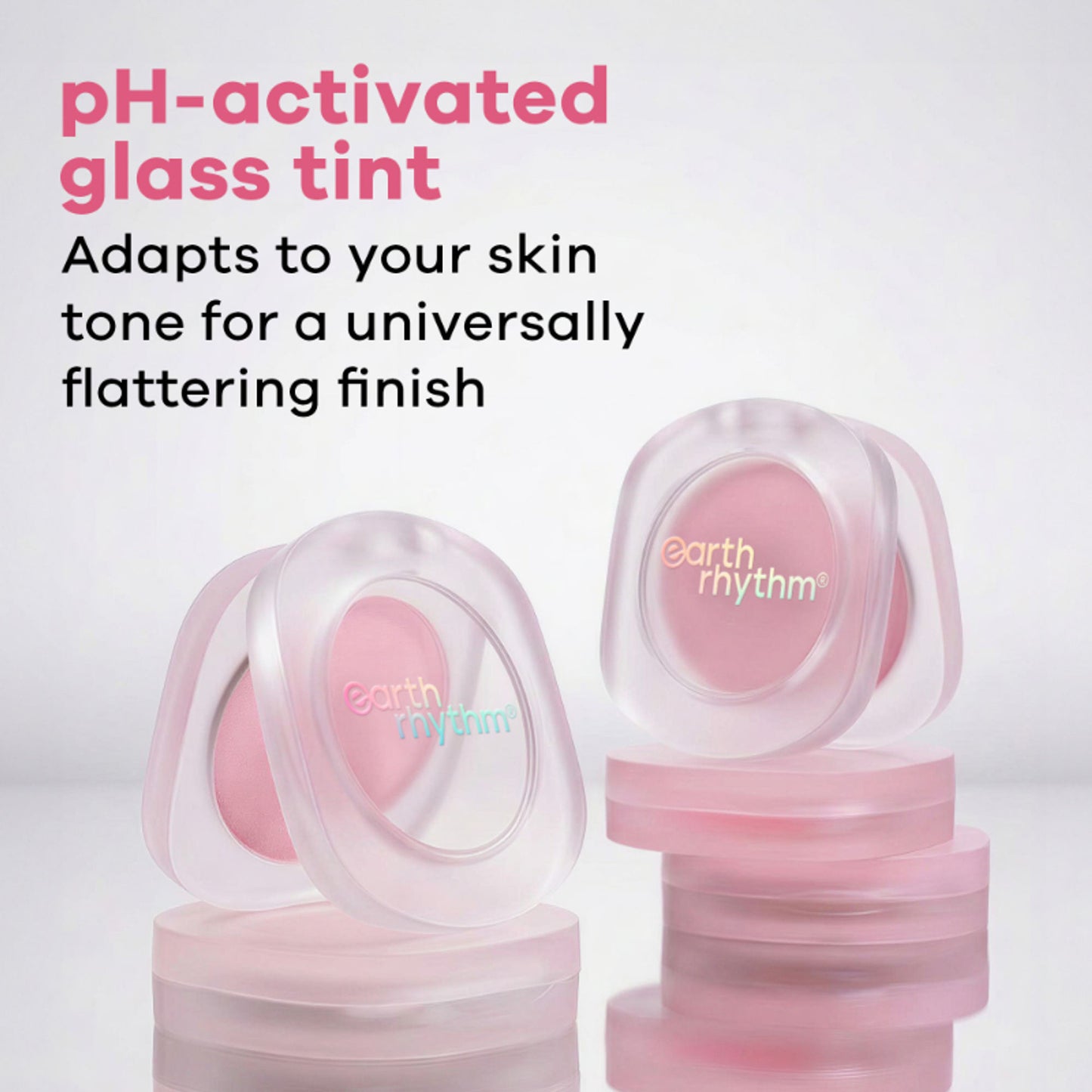 Earth Rhythm Glass Tint pH Activated Lip & Cheek Tint, Blendable, Moisturising and Non-greasy