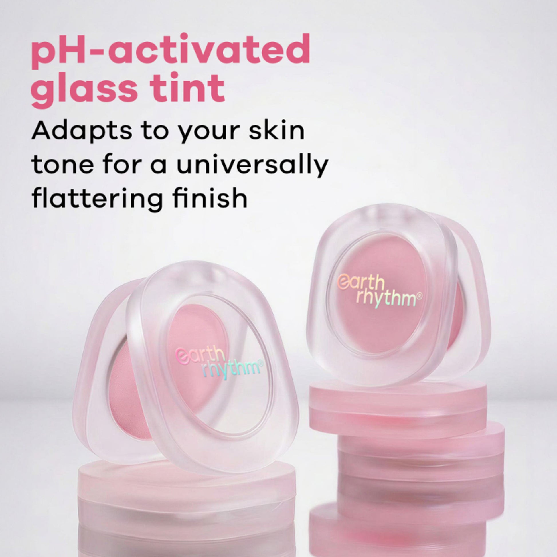Earth Rhythm Glass Tint pH Activated Lip & Cheek Tint, Blendable, Moisturising and Non-greasy