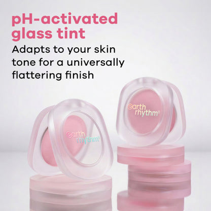 Earth Rhythm Glass Tint pH Activated Lip & Cheek Tint, Blendable, Moisturising and Non-greasy