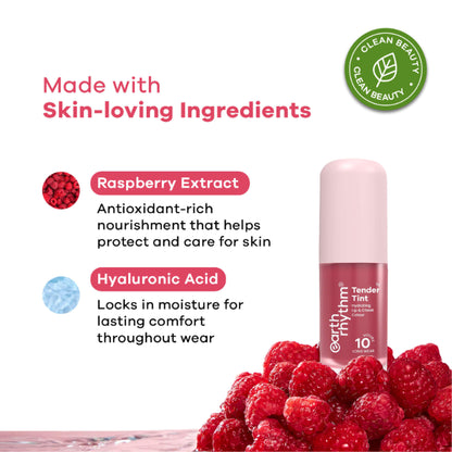 Earth Rhythm Tender Tint For Lip & Cheek With Pure Plant Pigments 10 H Stay - Rose