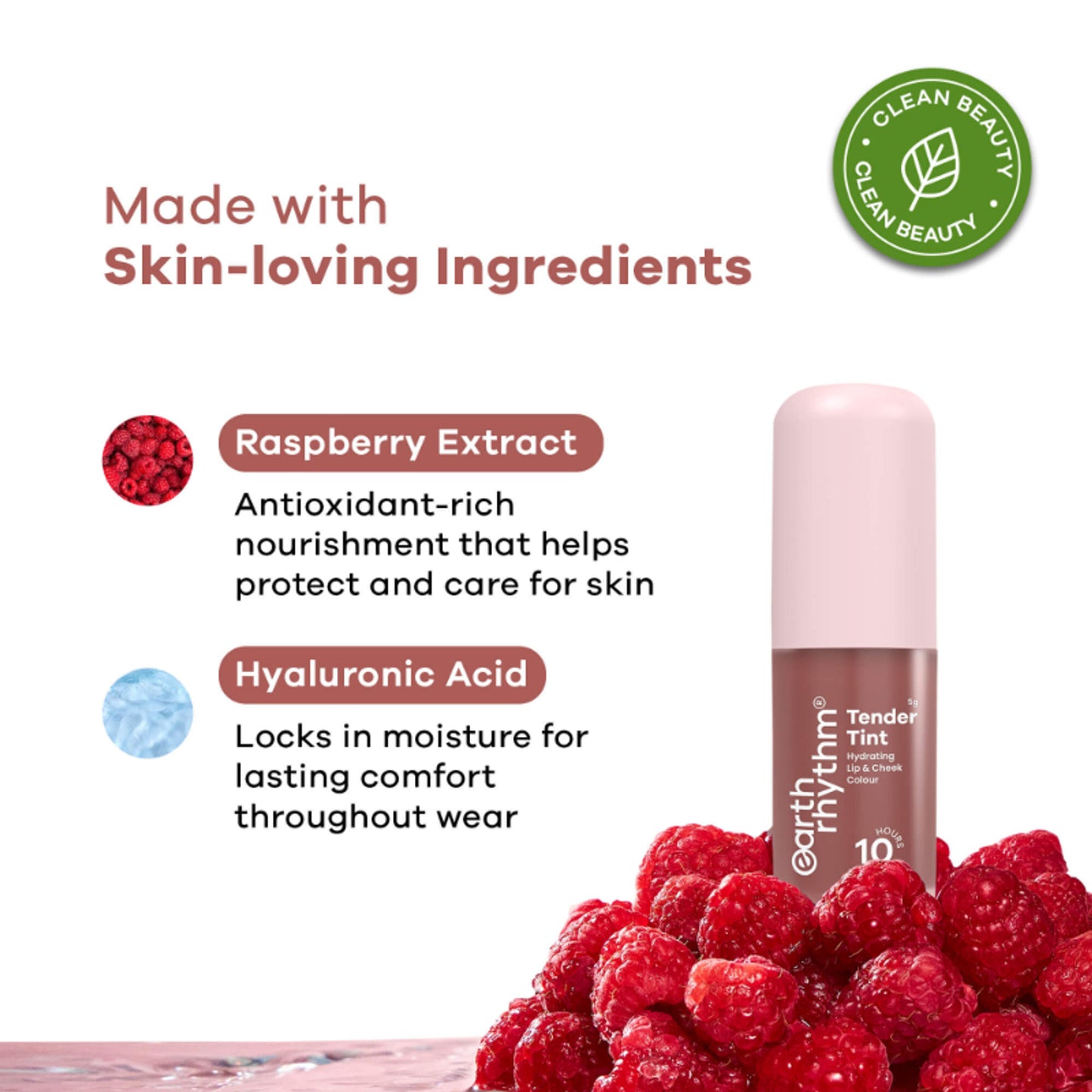 Earth Rhythm Tender Tint For Lip & Cheek With Pure Plant Pigments 10 H Stay - Cider