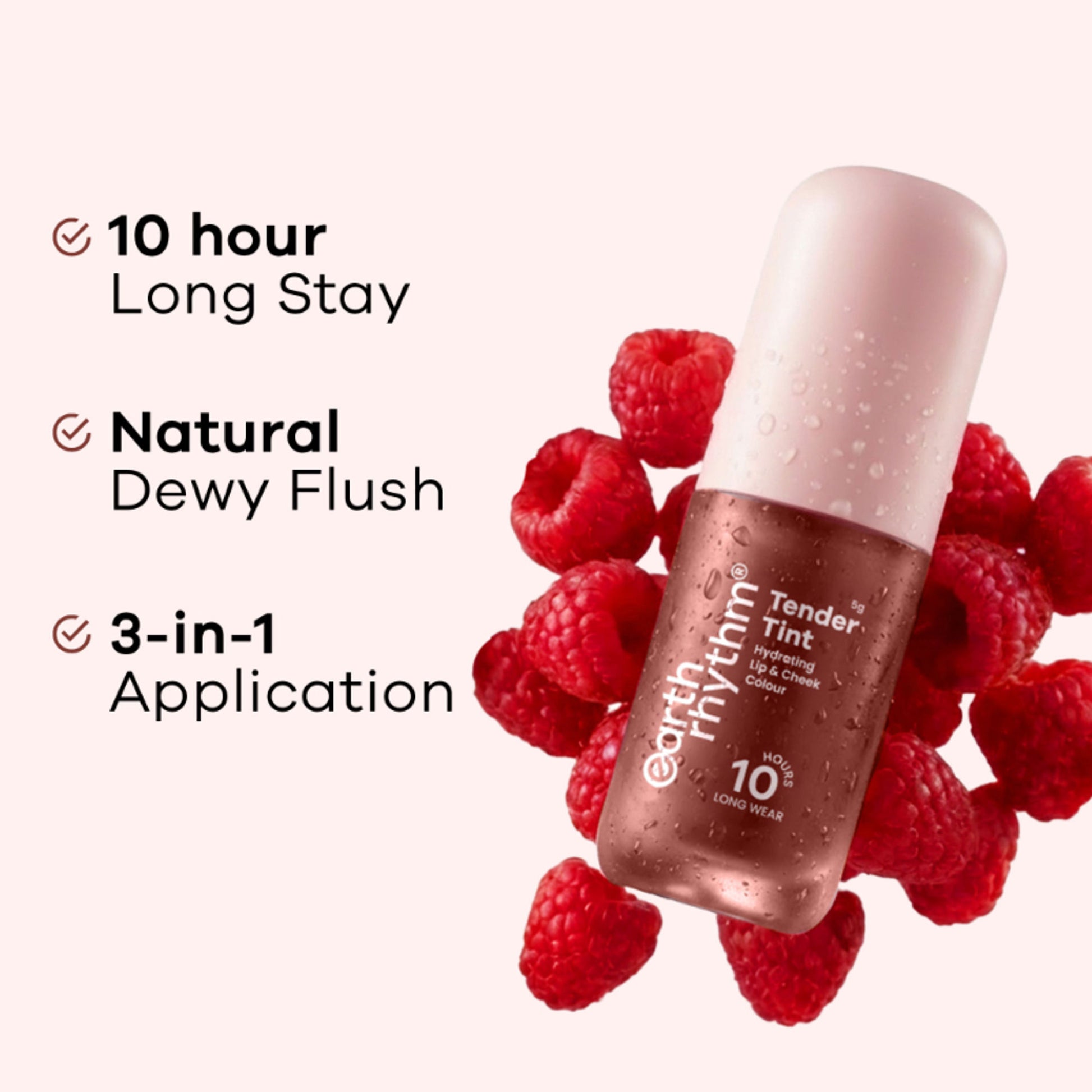 Earth Rhythm Tender Tint For Lip & Cheek With Pure Plant Pigments 10 H Stay - Bourbon