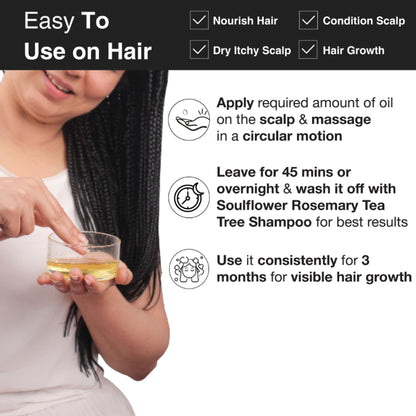 Soulflower Extra Virgin Coconut Oil for Dry, Frizzy Hair, Rough Skin, Wrinkle Reduction Cold Pressed