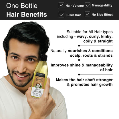 Soulflower Extra Virgin Coconut Oil for Dry, Frizzy Hair, Rough Skin, Wrinkle Reduction Cold Pressed