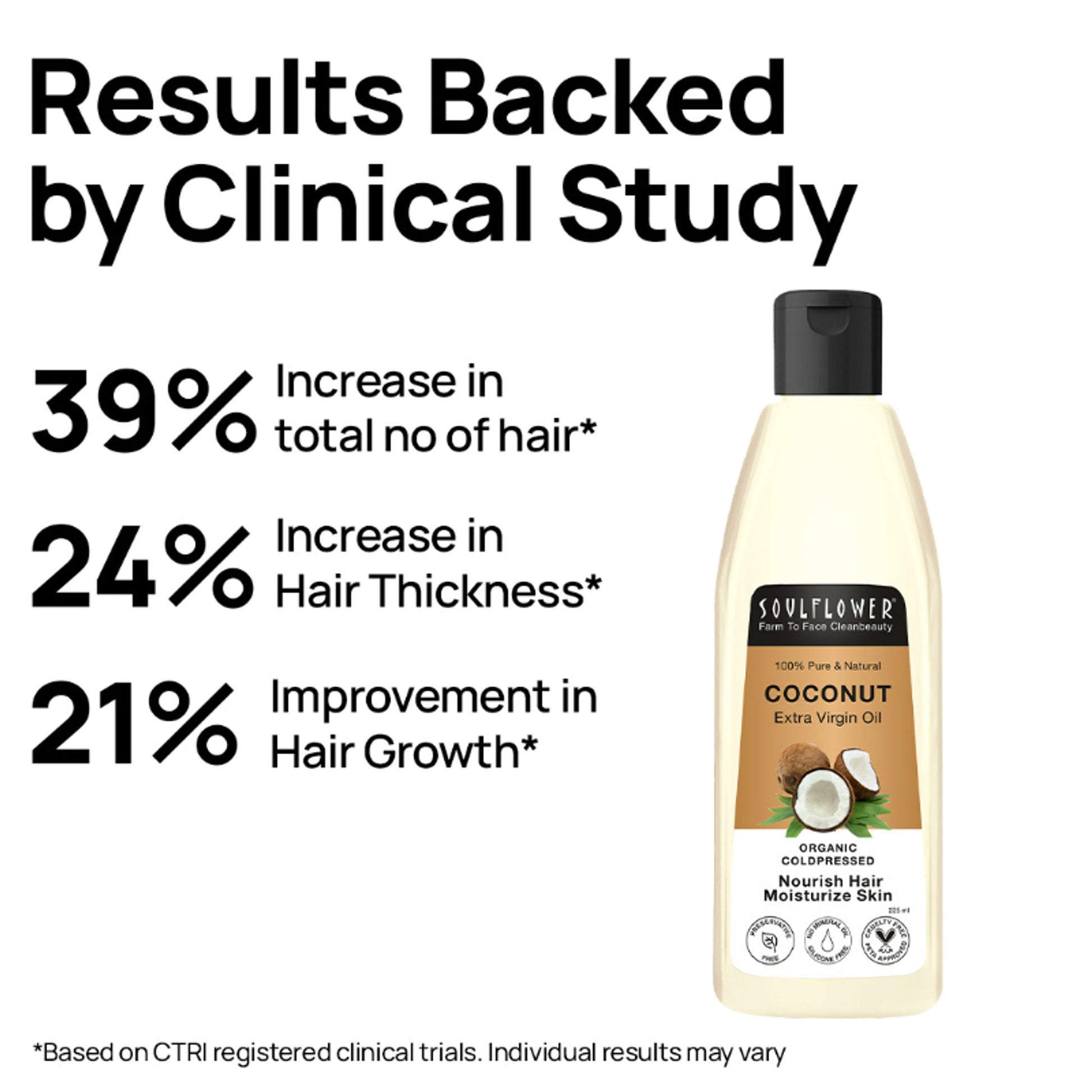 Soulflower Extra Virgin Coconut Oil for Dry, Frizzy Hair, Rough Skin, Wrinkle Reduction Cold Pressed