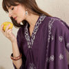 Dhiyona IE Women Solid Embroidered Cotton Kurta with Trousers & Dupatta