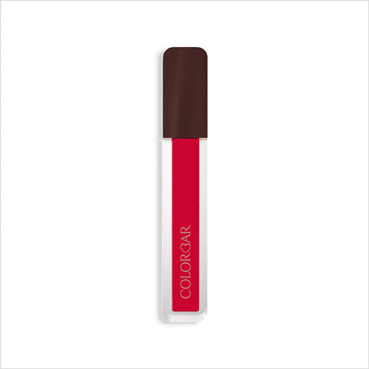 Colorbar Powerkiss Vegan Matte Lipcolor in Hot Fire, vibrant orange-red lipstick in a sleek tube.