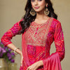 Dhiyona SN Women's Bandhani Printed Sequinned Kurta with Palazzo & Dupatta