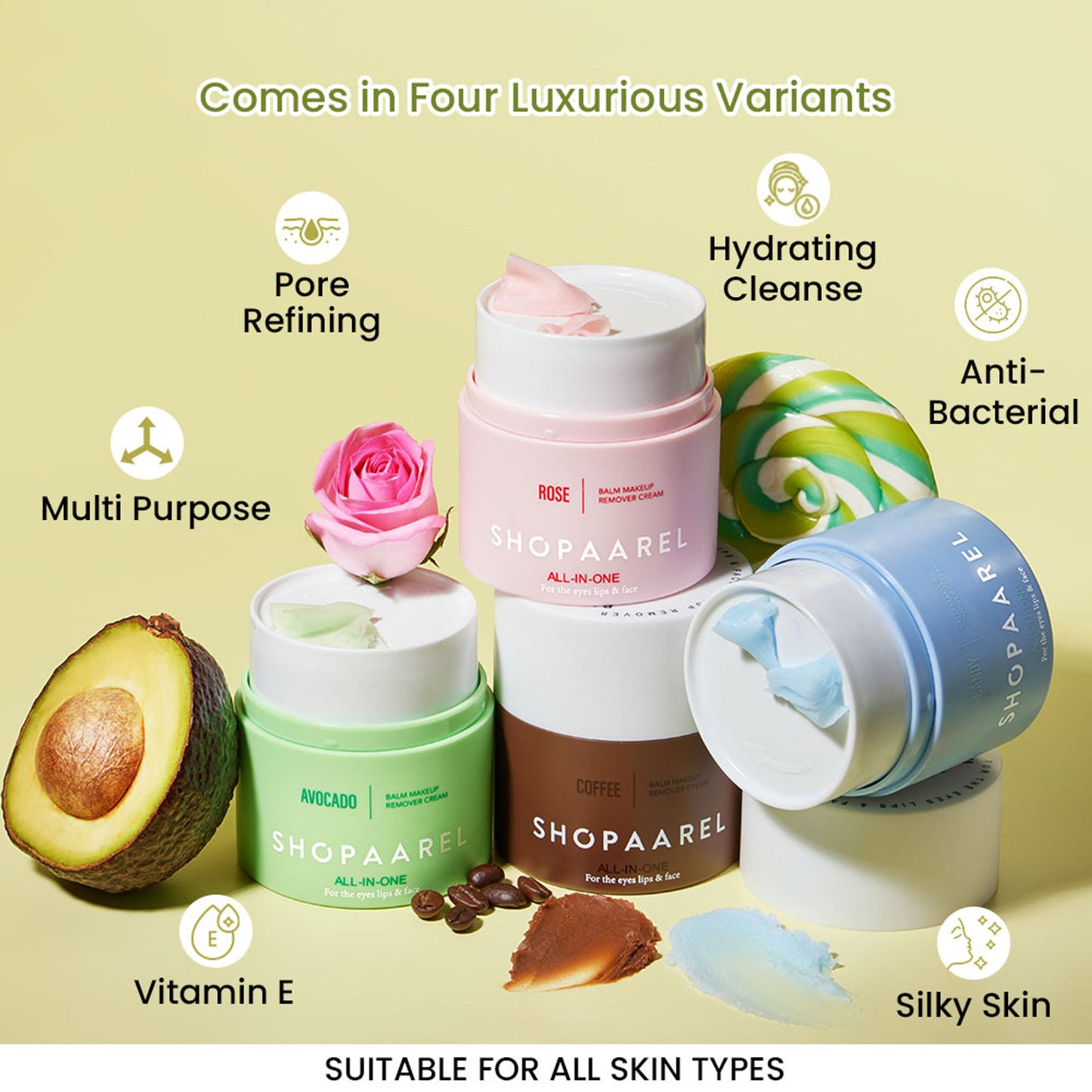 Shopaarel All-In-One Balm Make Up Remover Cream - Candy