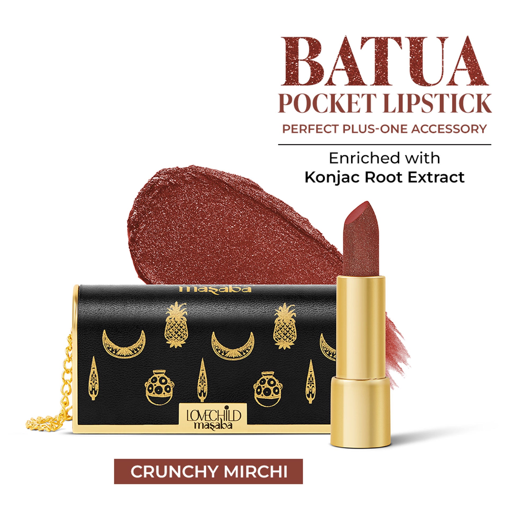LoveChild Masaba The Batua Satin Lipstick - Crunchy Mirchi