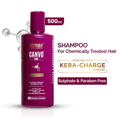 Streax Professional Canvoline Shampoo for Chemically Treated & Damaged Hair