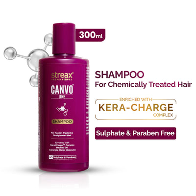 Streax Professional Canvoline Shampoo for Chemically Treated & Damaged Hair