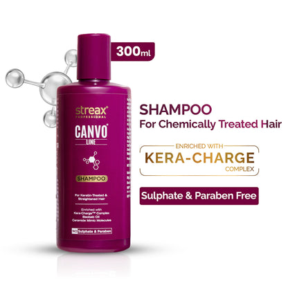 Streax Professional Canvoline Shampoo for Chemically Treated & Damaged Hair