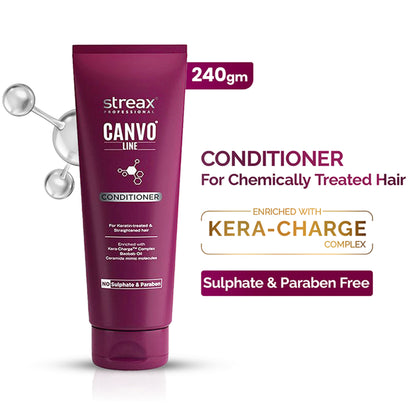 Streax Professional Canvoline Conditioner for Chemically Treated & Damaged Hair Repair