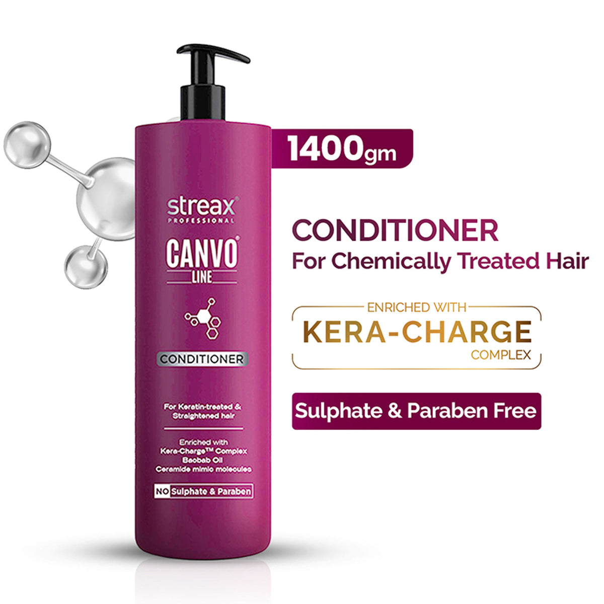 Streax Professional Canvoline Conditioner for Chemically Treated & Damaged Hair Repair