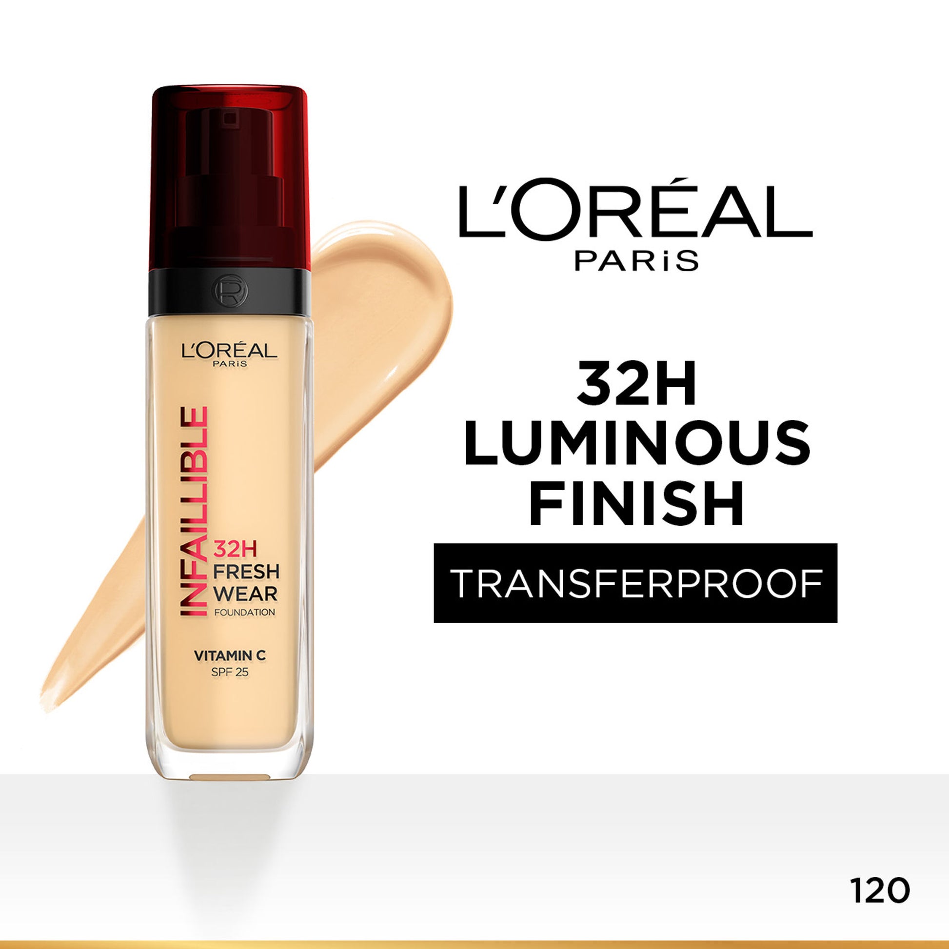 L'Oreal Paris Infallible 32H Fresh Wear Foundation - 120