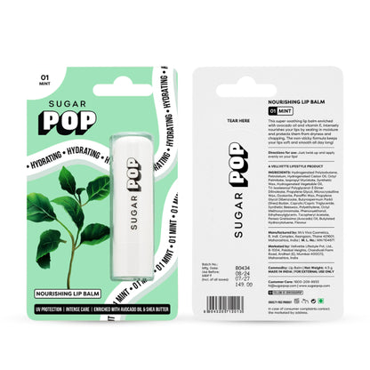 SUGAR POP Nourishing Lip Balm, SPF, Avocado Oil - 01 Mint