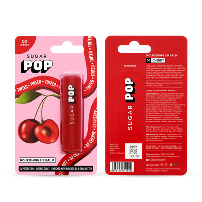 SUGAR POP Nourishing Lip Balm, SPF, Avocado Oil - 02 Cherry
