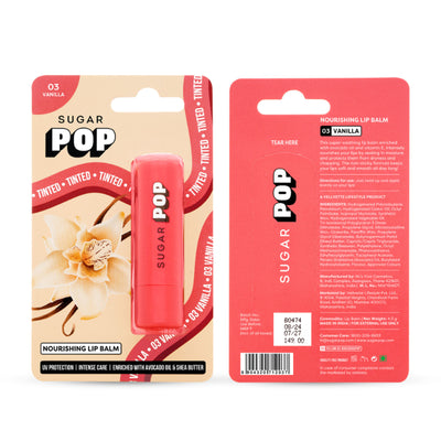 SUGAR POP Nourishing Lip Balm, SPF, Avocado Oil - 03 Vanilla