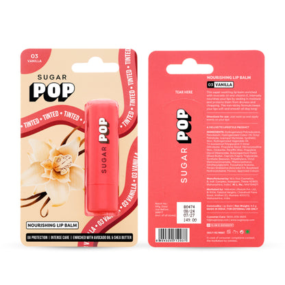 SUGAR POP Nourishing Lip Balm, SPF, Avocado Oil - 03 Vanilla