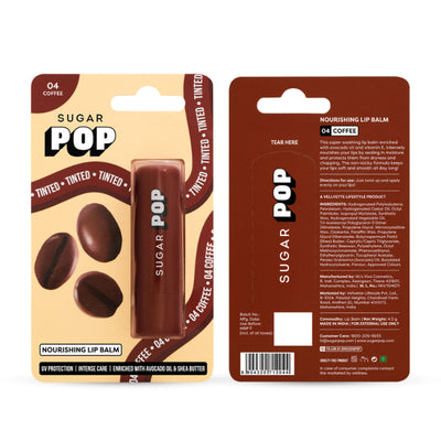 SUGAR POP Nourishing Lip Balm, SPF, Avocado Oil - 04 Coffee