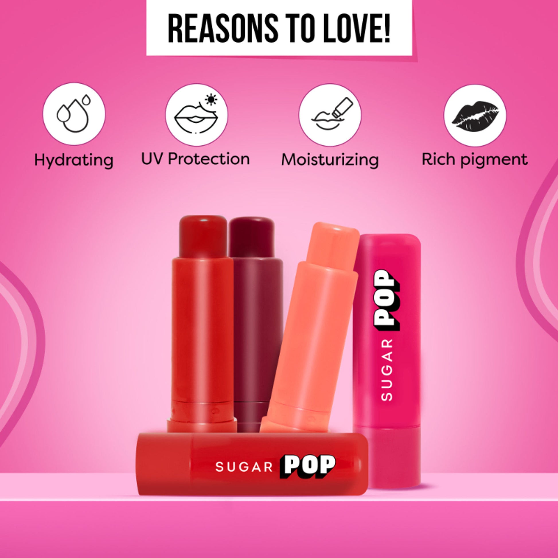 SUGAR POP Nourishing Lip Balm, SPF, Avocado Oil - 06 Strawberry