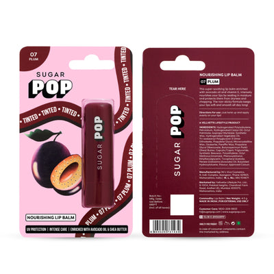 SUGAR POP Nourishing Lip Balm, SPF, Avocado Oil - 07 Plum