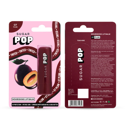 SUGAR POP Nourishing Lip Balm, SPF, Avocado Oil - 07 Plum