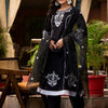 Dhiyona VA Women'sEthnic Motif Thread Embroidered A-Line Kurta With Afghani Trouser & Dupatta