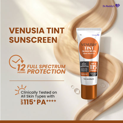 Venusia Sun Tint SPF 115, Highest SPF, Matte-finish, Brightening and Lightweight