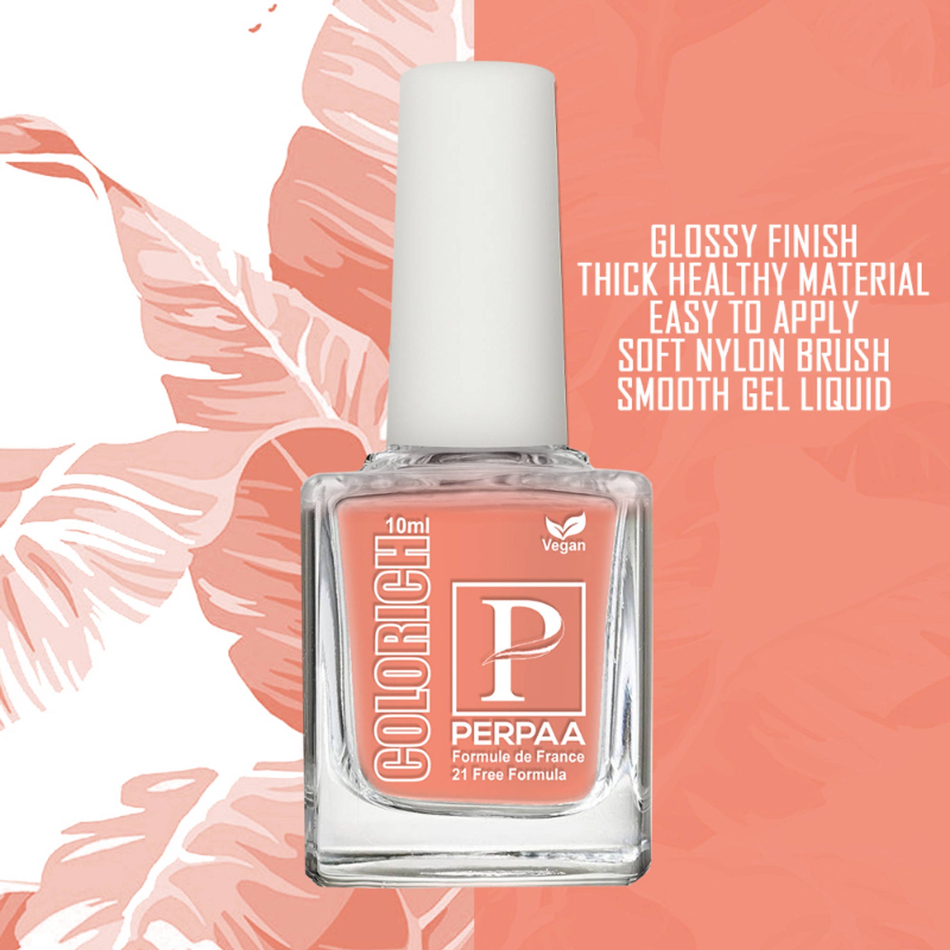 PERPAA Colorich Lime Yellow & Peach Nail Polish - Pack of 2