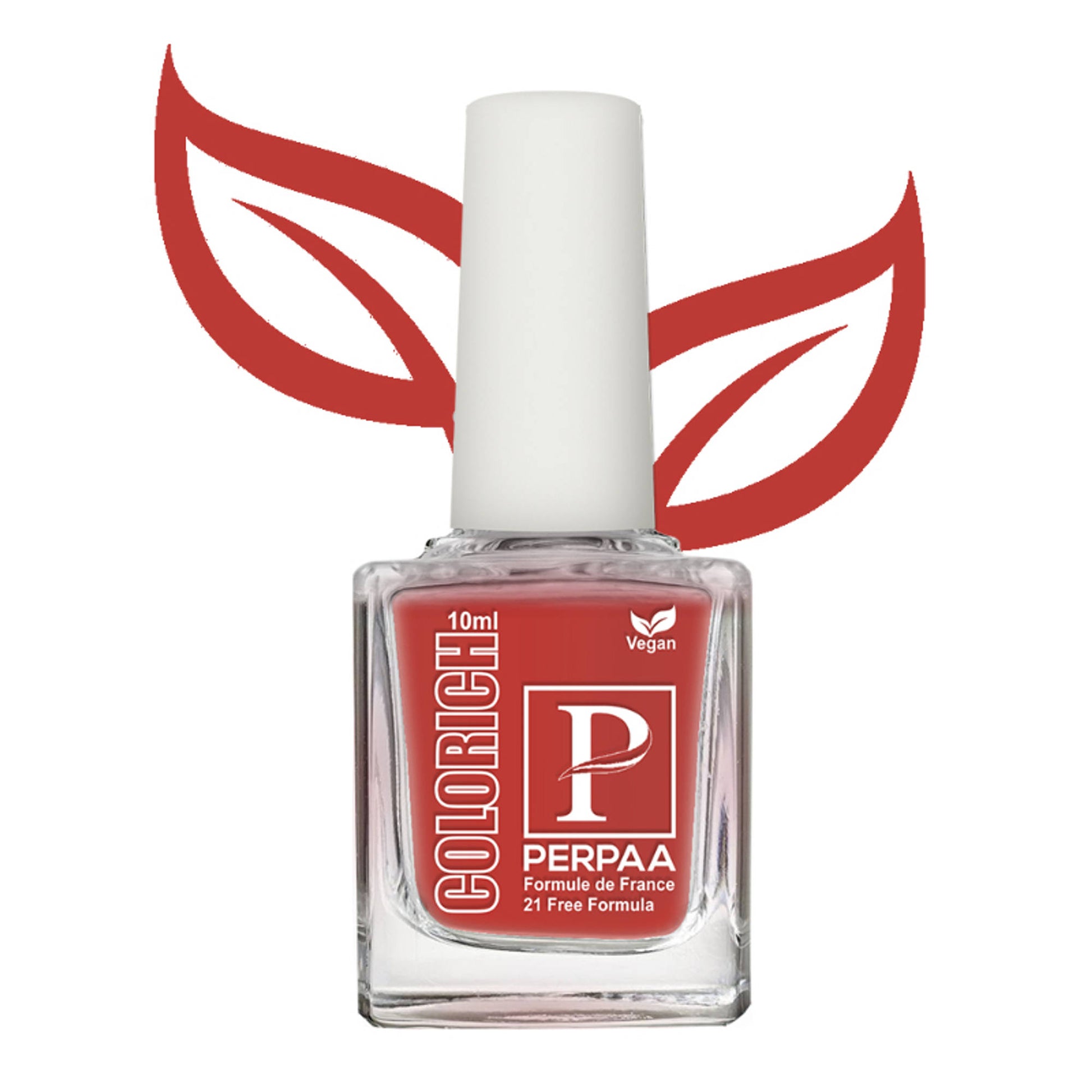 PERPAA Colorich Shimmer Peach & Bold Red Nail Polish - Pack of 2