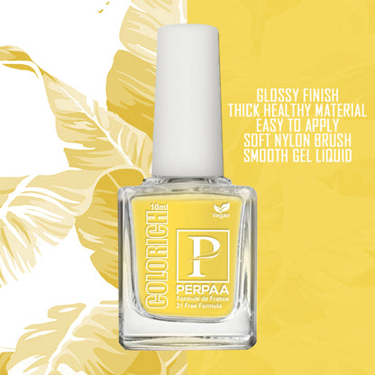 PERPAA Colorich Lime Yellow & Rose Pink Nail Polish - Pack of 2