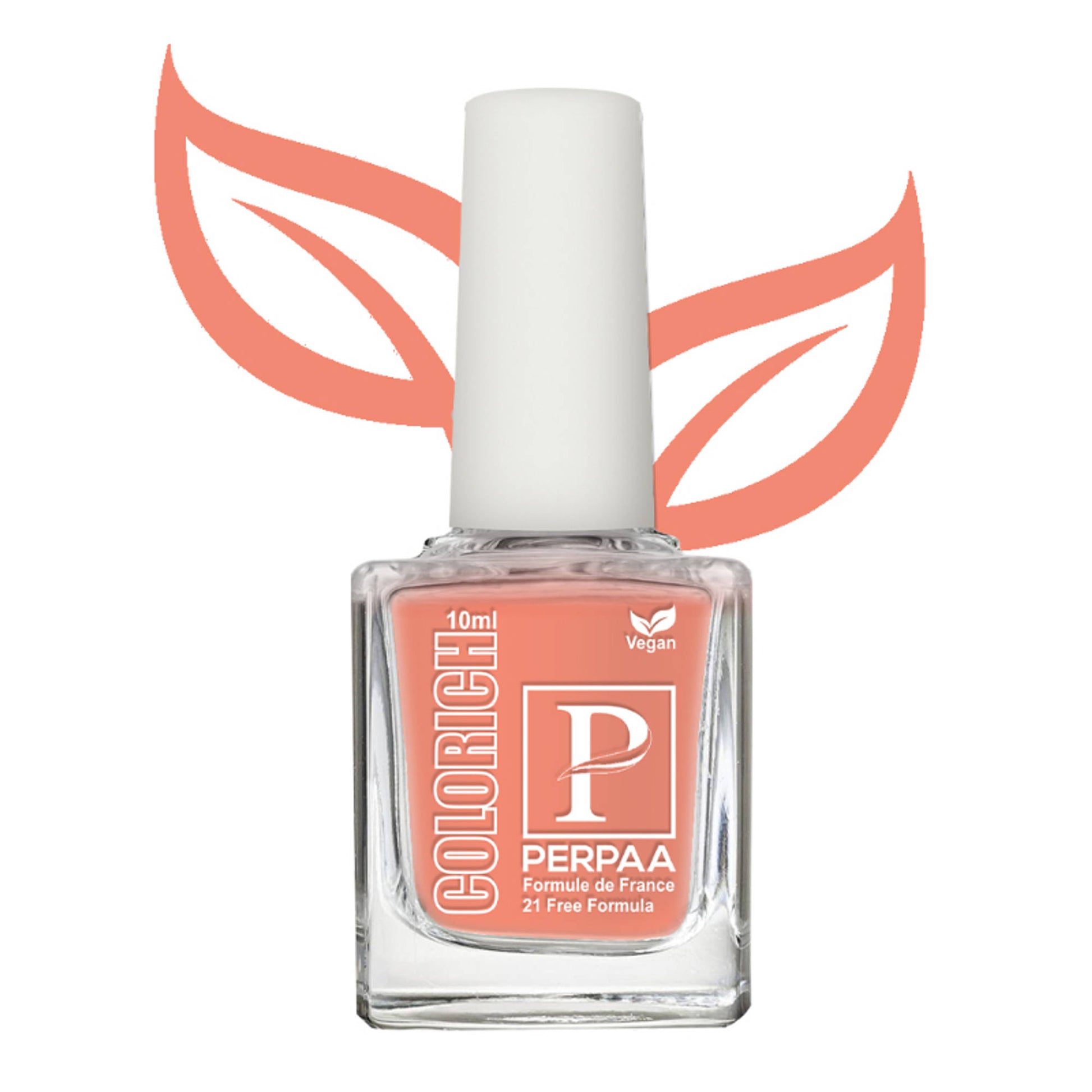 PERPAA Colorich Peach & Light Sea Green Nail Polish - Pack of 2