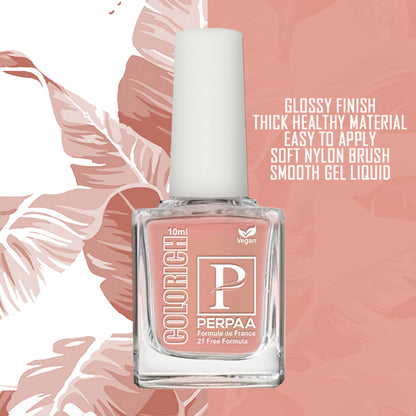 PERPAA Colorich Ice Blue & Shimmer Peach Nail Polish - Pack of 2