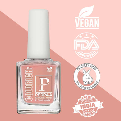 PERPAA Colorich Ice Blue & Shimmer Peach Nail Polish - Pack of 2