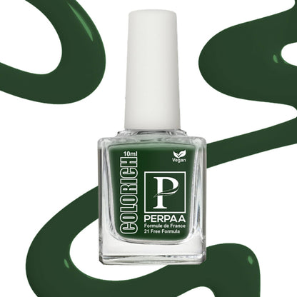 PERPAA Colorich Bold Red & Army Green Nail Polish - Pack of 2