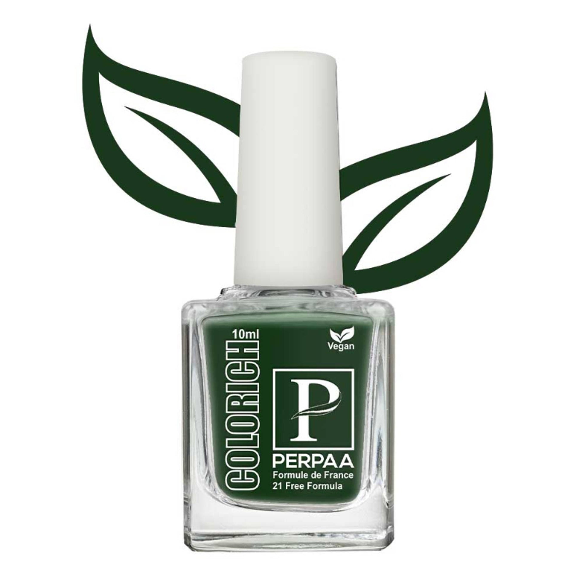 PERPAA Colorich Bold Red & Army Green Nail Polish - Pack of 2
