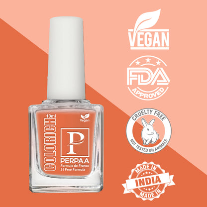 PERPAA Colorich Orange & Coco Brown Nail Polish - Pack of 2